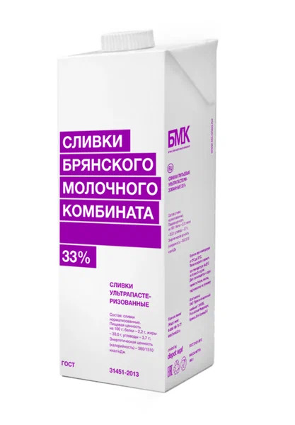Сливки Брянский молочный комбинат БМК 33% 1л